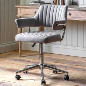 Mcintyre Fabric Swivel Office Chair In Grey
