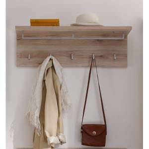 Melay Wooden Coat Rack With Shelf In San Remo Light Oak
