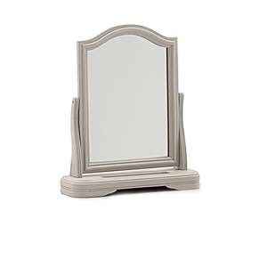 Melba Dressing Mirror In Taupe Wooden Frame