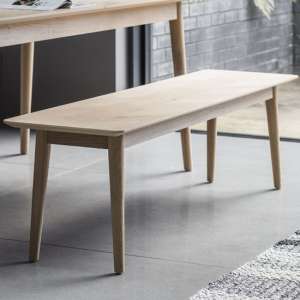 Melino Rectangular Wooden Dining Bench In Mat Lacquer