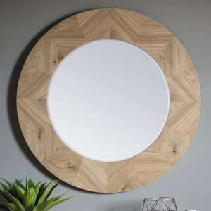 Melino Round Wall Mirror In Mat Lacquer Frame