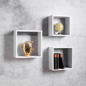 Melodia Modern Set of 3 Shelving Unit In White