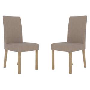 Melodie Beige Dining Chairs In Pair