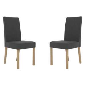 Melodie Charcoal Dining Chairs In Pair
