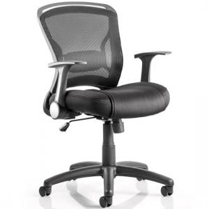 Mendes Contemporary Office Chair In Black With Castors
