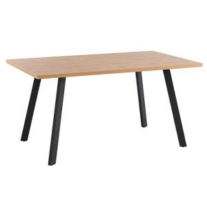 Mercoz Rectangular Wooden Dining Table In Oak