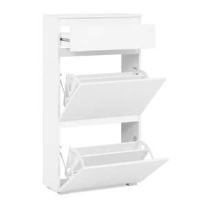 Anniston Wooden Shoe Storage Cabinet In White
