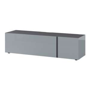 Mesa Small Lowboard TV Stand In Graphite And Silver Grey