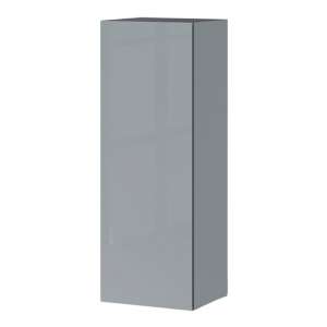 Mesa Wall Storage Cabinet In Graphite And Silver Grey High Gloss