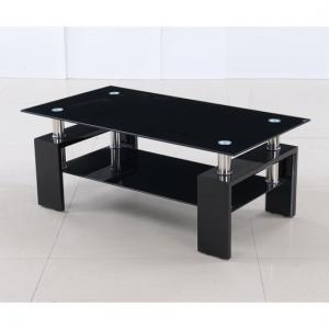 Gl Coffee Tables Uk Furniture In Fashion Kontrast Coffee Table In Black Gl With High Gloss Legs
