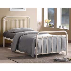 Miami Victorian Style Metal Single Bed In Ivory