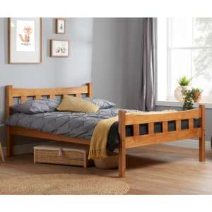 Miami Wooden Small Double Bed In Antique Pine