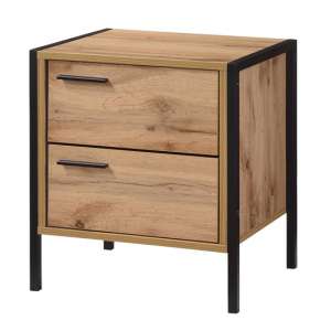 Malila Wooden Bedside Cabinet In Oak