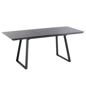 Michton Extending Glass Top Dining Table In Grey Oak