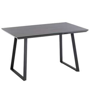 Michton Glass Top Dining Table In Grey Oak