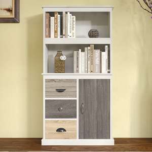 Midhurst Wooden Storage Bookcase In White