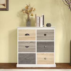 Midhurst Wooden Storage Cabinet With 6 Doors In White