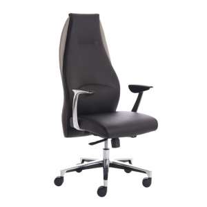 Mien Leather Executive Office Chair In Black And Mink