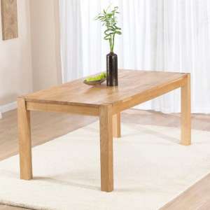 Milan Rectangular 150cm Wooden Dining Table In Oak