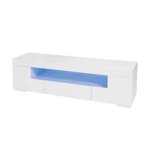 Morar Wooden Media Unit In High Gloss White