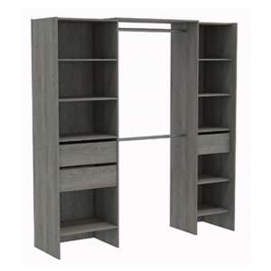 Mileno 7 Shelves 3 Drawers Closet Organizer In Hudson Oak