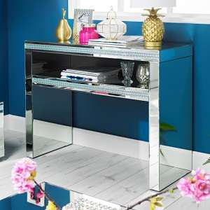 Berkswell Rectangular Glass Console Table In Mirrored