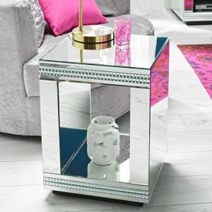 Berkswell Cube Glass Lamp Table In Mirrored
