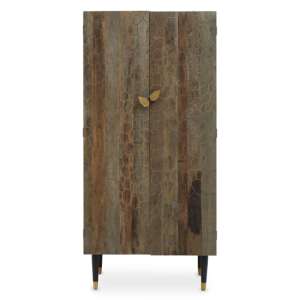 Millay Tall Wooden Storage Cabinet In Natural And Black