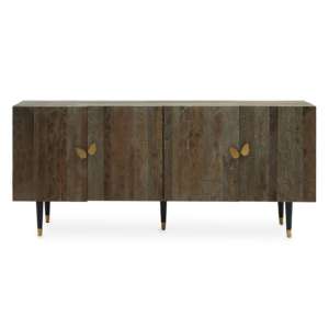 Millay Wooden Sideboard With 4 Doors In Natural And Black