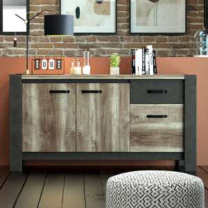 Millie Wooden Sideboard With 3 Doors And 1 Drawer In Oak