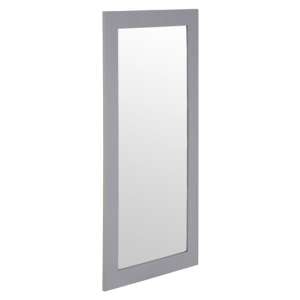 Milova Wall Bedroom Mirror In Grey Wooden Frame