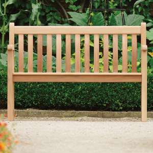 Milrig Outdoor Broadfield 4Ft Wooden Seating Bench In Pinkish Red