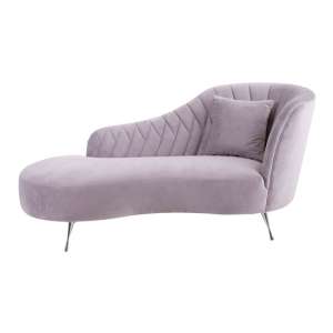 Minelauva Velvet Right Arm Chaise Lounge Chair In Grey