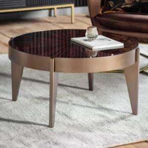Mitcho Glass Top Coffee Table With Golden Metal Legs