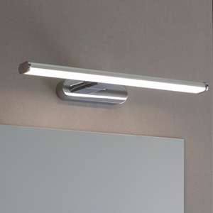 Moda LED Frosted Shade Wall Light In Chrome