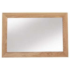 Modals Small Wall Bedroom Mirror In Light Solid Oak Frame