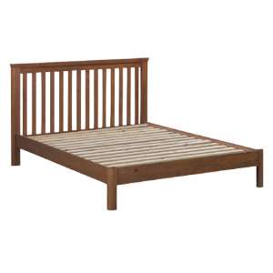 Mohave Wooden Low End King Size Bed In Dark Pine
