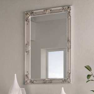 Moncton Rectangular Bedroom Mirror In Silver Frame