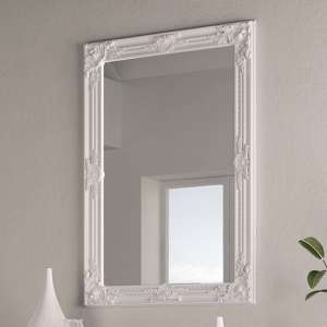 Moncton Rectangular Bedroom Mirror In White Frame