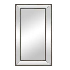 Moncton Small Bevelled Glass Bedroom Mirror In Aged Metal