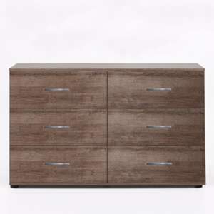Monoceros Wooden Chest Of Drawers In Muddy Oak With 6 Drawers
