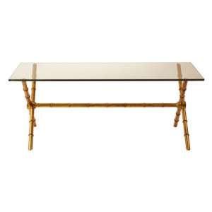 Kamui Rectangular Coffee Table With Tempered Glass Top    