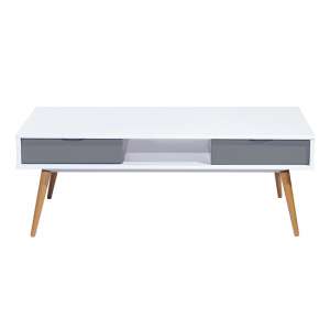 Montana Wooden Coffee Table In White And Grey