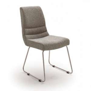 Montera Fabric Cantilever Dining Chair In Cappuccino
