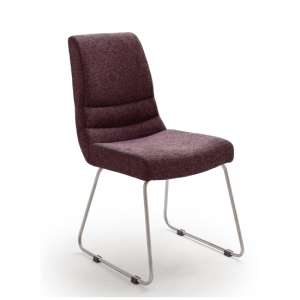Montera Fabric Cantilever Dining Chair In Merlot