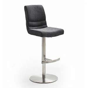 Montera Gas Lift Bar Stool In Anthracite With Steel Base