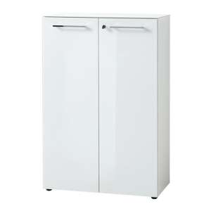 Monteria Filing Cabinet In White High Gloss