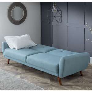 Monza Linen Compact Retro Sofabed In Blue