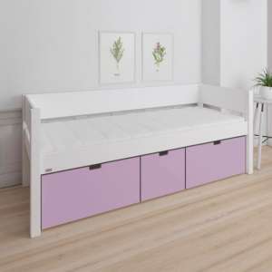 Morden Kids Wooden Day Bed With 3 Drawers In Dusty Rose
