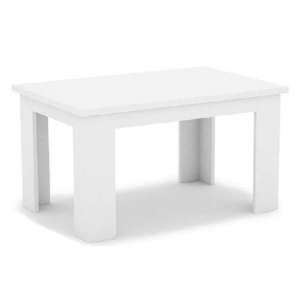 Mosko Medium High Gloss Wooden Dining Table In White